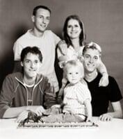family in the studio